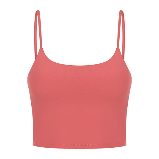 Sexy Beautiful Back Yoga Wear Gathers Gym Camisole