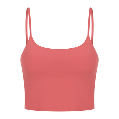 Sexy Beautiful Back Yoga Wear Gathers Gym Camisole