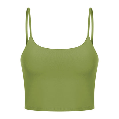 Sexy Beautiful Back Yoga Wear Gathers Gym Camisole