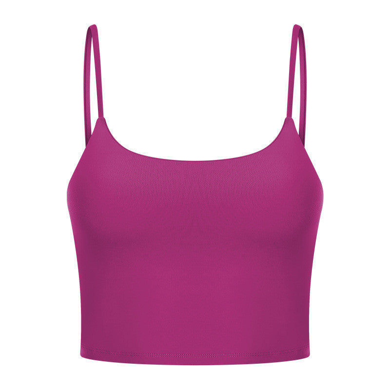 Sexy Beautiful Back Yoga Wear Gathers Gym Camisole