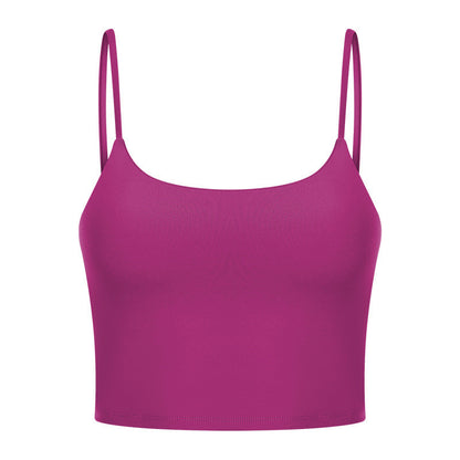 Sexy Beautiful Back Yoga Wear Gathers Gym Camisole