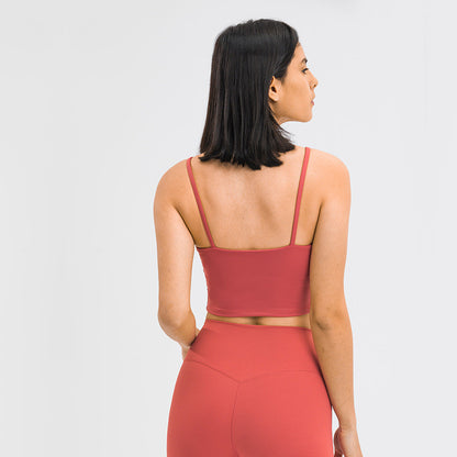 Sexy Beautiful Back Yoga Wear Gathers Gym Camisole