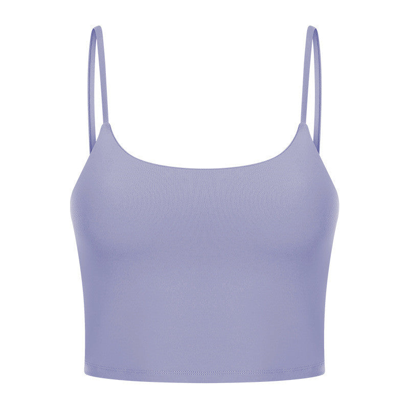 Sexy Beautiful Back Yoga Wear Gathers Gym Camisole