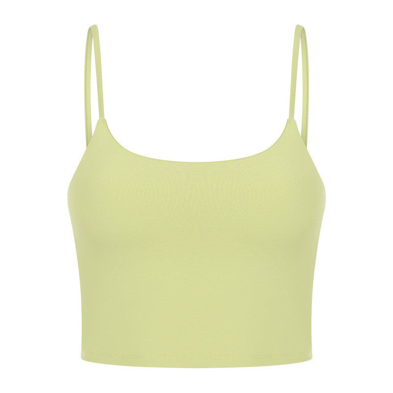 Sexy Beautiful Back Yoga Wear Gathers Gym Camisole