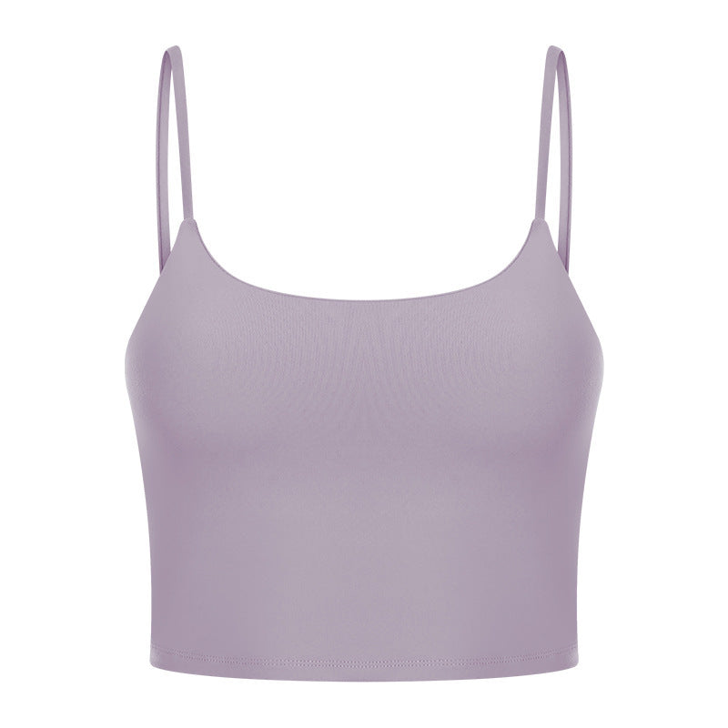 Sexy Beautiful Back Yoga Wear Gathers Gym Camisole