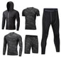 New 5-piece quick drying suit for leisure sports gym